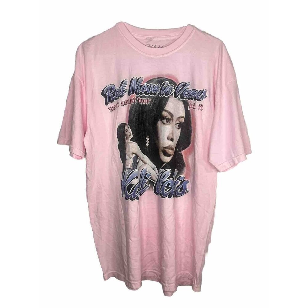 Kali Uchis Tour Shirt West Coast Tour X-Large New Pink 100% Cotton Red Moon X1